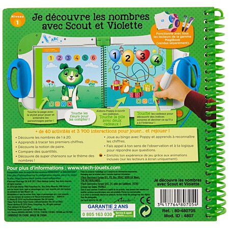 MagiBook - Mes premiers apprentissages niveau maternelle (bébés animaux, je  découvre les nombres avec Scout et Violette, j'apprends les formes et les