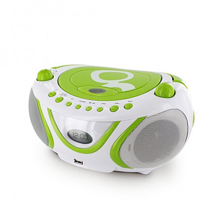 Lecteur CD MP3 enfant avec port USB - blanc et vert au meilleur