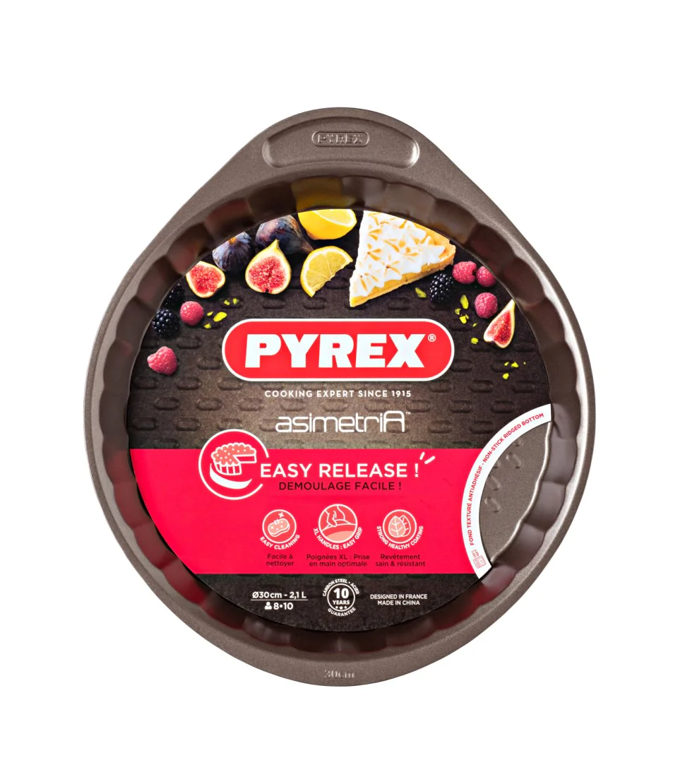 Moule à Tarte Pyrex Classic 30 Cm – Cuisson Uniforme & Démoulage Facile