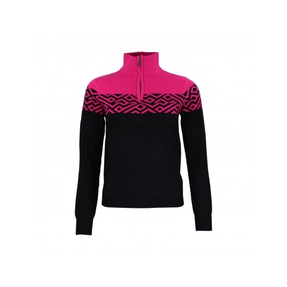 Pull col roul demi zip femme Peak Mountain Akar au meilleur prix