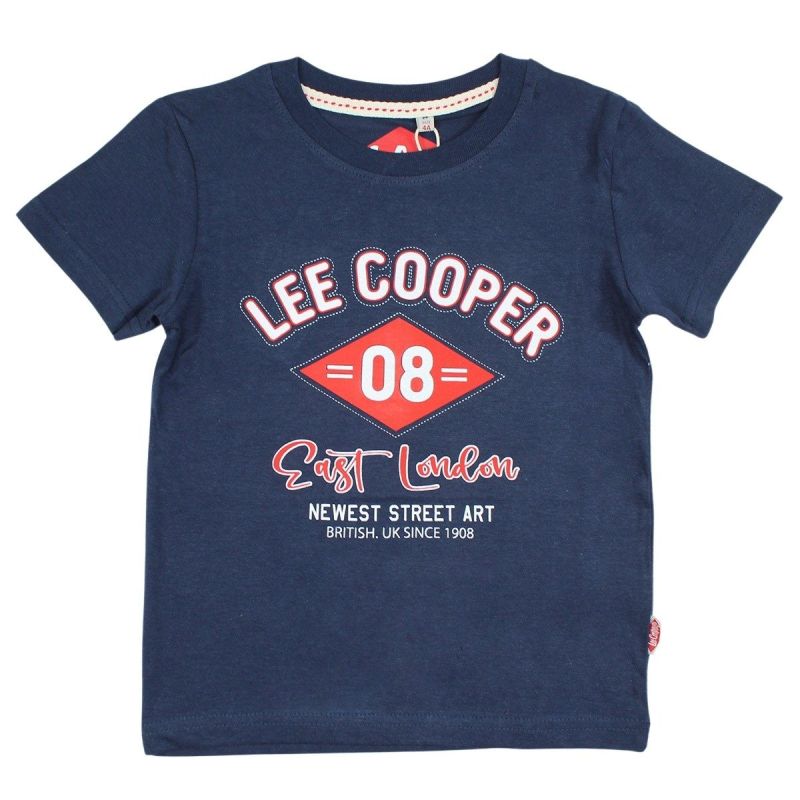 T-Shirt Lee Cooper Garçon - 100% Coton - 160 Gsm - Confortable Et Respirant - Pour Quotidien Ou Sport