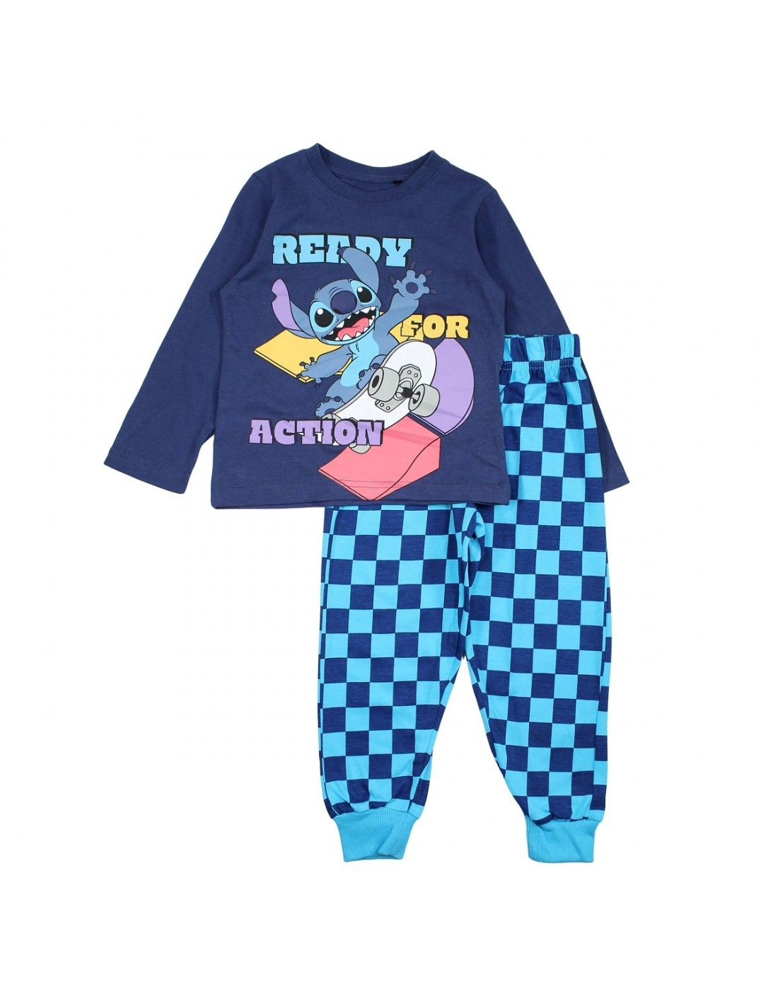 Pyjama Long Garçon Lilo Et Stitch - Haut Manches Longues Et Pantalon, Coton Doux - 6
