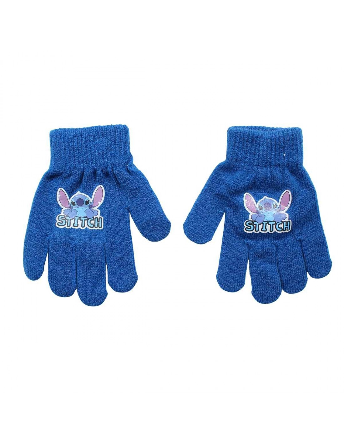 Disney Lilo & Stitch Ensemble Bonnet Et Gants Pour Filles | Bonnet D'hiver Tricoté Bleu