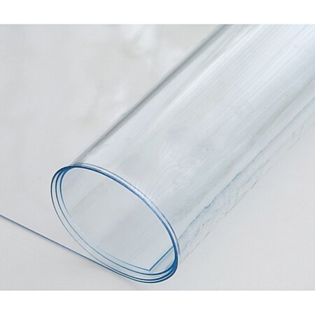 Nappe transparente Rectangulaire 140 x 300 cm - 0,80 mm d'épaisseur-  Cristal PVC transparent - Livraison roulée sur tube au meilleur prix