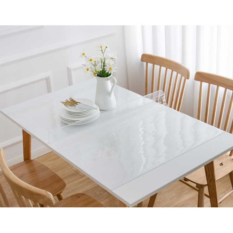 Napp Transparnt Épaiss Rctangulair 140 X 200 Cm – 1,50 Mm D'épaissur- Cristal PVC Transparnt épais T Rigid - Protction D Tabl Transparn Au Millur Prix