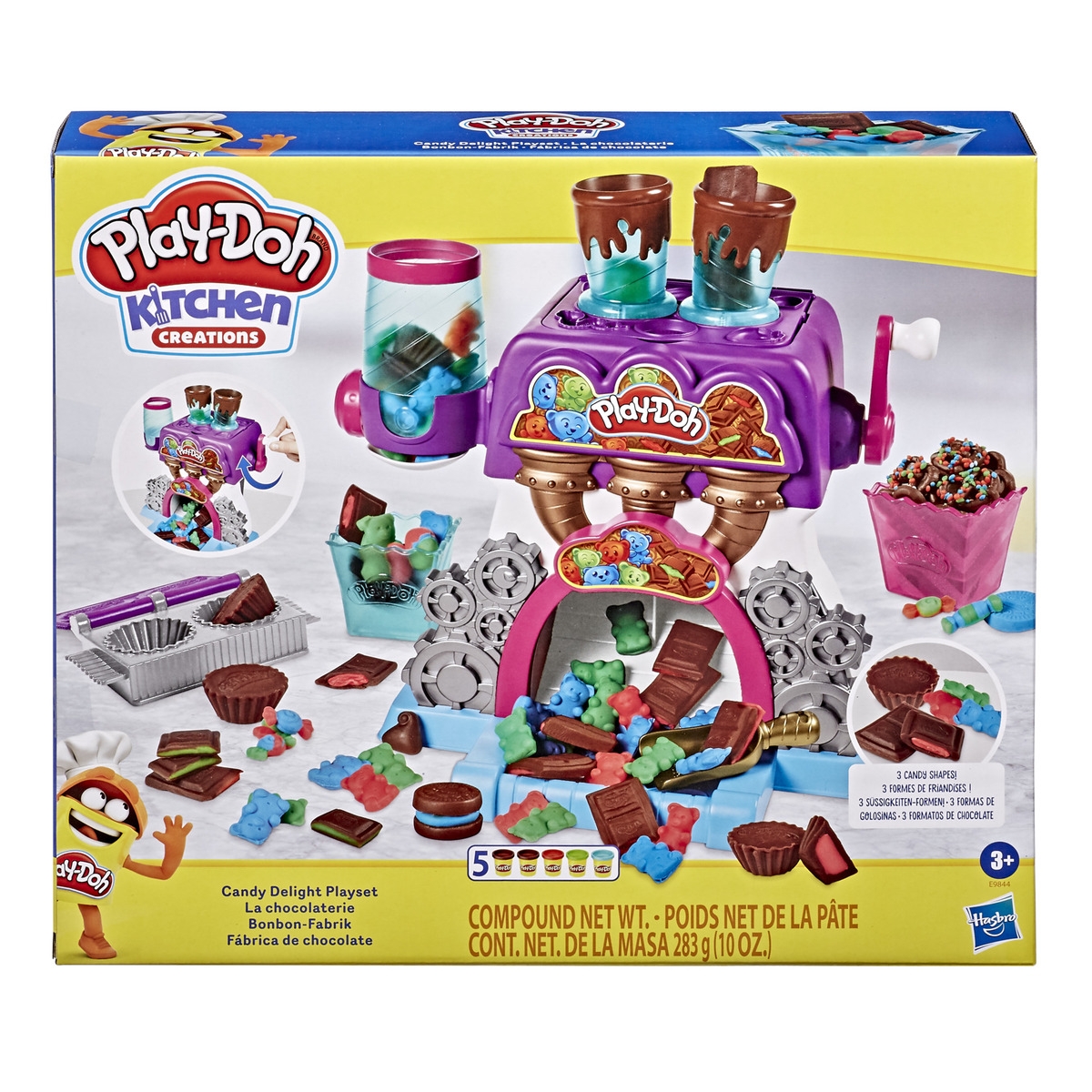 Play-Doh Kitchen , La chocolaterie avec 5 couleurs de pâte à
