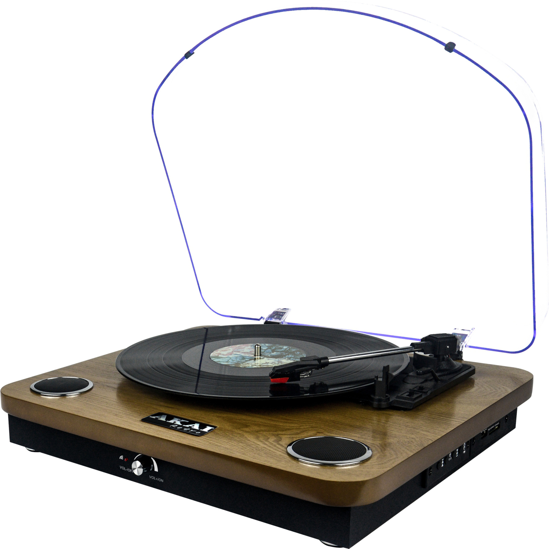 Platine vinyles Ledwood ROUND-300Black - 33-45-78 Tours, Encodage USB, avec  haut-parleurs stéréo 2x5W, Bluetooth, Ampoule LED - Cdiscount TV Son Photo