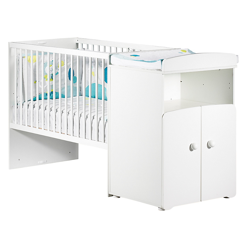 Lit Bébé Combiné évolutif - BASIC Blanc | Maison Et Loisirs E.Leclerc