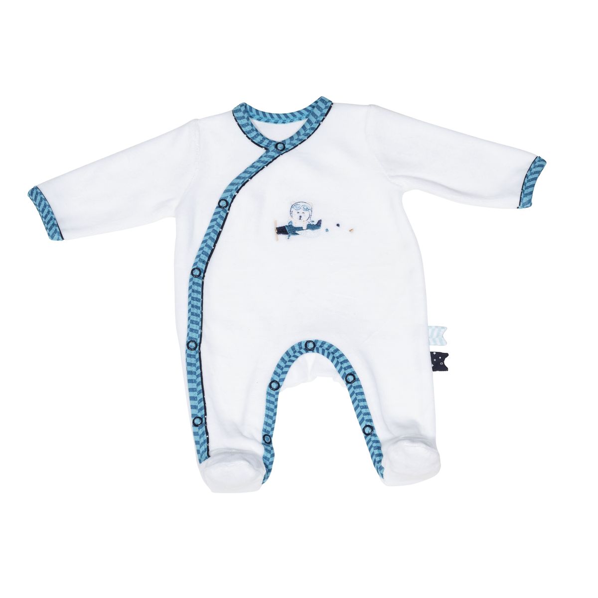 Pyjama Bébé Velours Manches Longues Sunlight Jaune – 3 Mois – Ultra Doux & Chaleureux Oeko-Tex