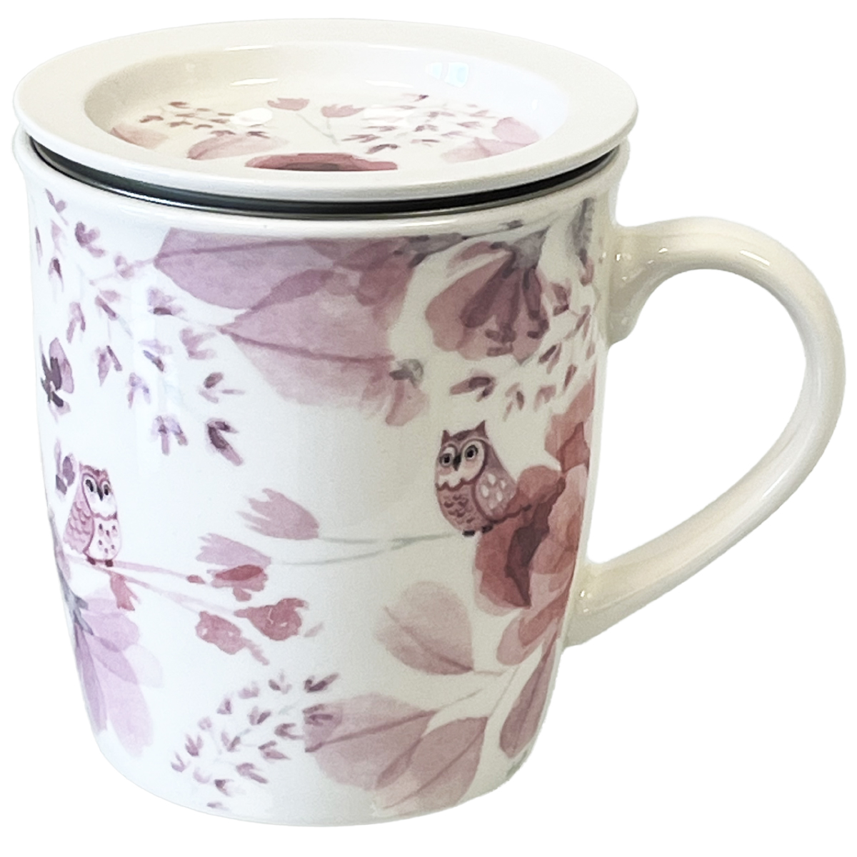 Tasse à Expresso En Céramique Moderne Avec Couvercle Pour Thé, Café, Boissons, 350 Ml (Whitex2