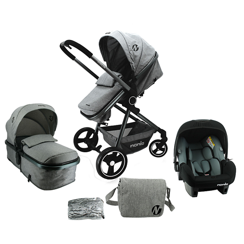 nania Poussette combinée 3 en 1 - ROMY - Siège auto BEONE (grp 0+)  recommandé 4 étoiles ADAC + couvre jambes et habillage pluie - (romy +  beone) & Kinderkraft Lit Cododo Neste UP, 2 en 1 : : Bébé et  Puériculture