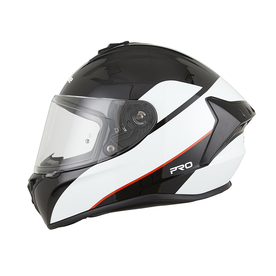 Casque Nox Premium Next Tracker blanc rouge, jet vintage