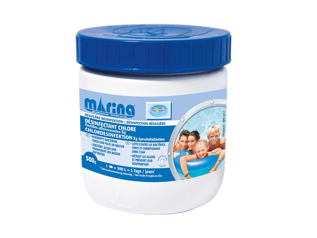Comprimé de nettoyage de piscine de 100g avec distributeur de chlore  désinfectant effervescent pour cage au chlore
