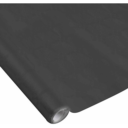Nappe papier damassée noire en rouleau 1,20 m x 25 m