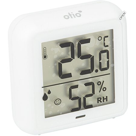 Thermomètre - hygromètre intérieur blanc à piles - Otio au
