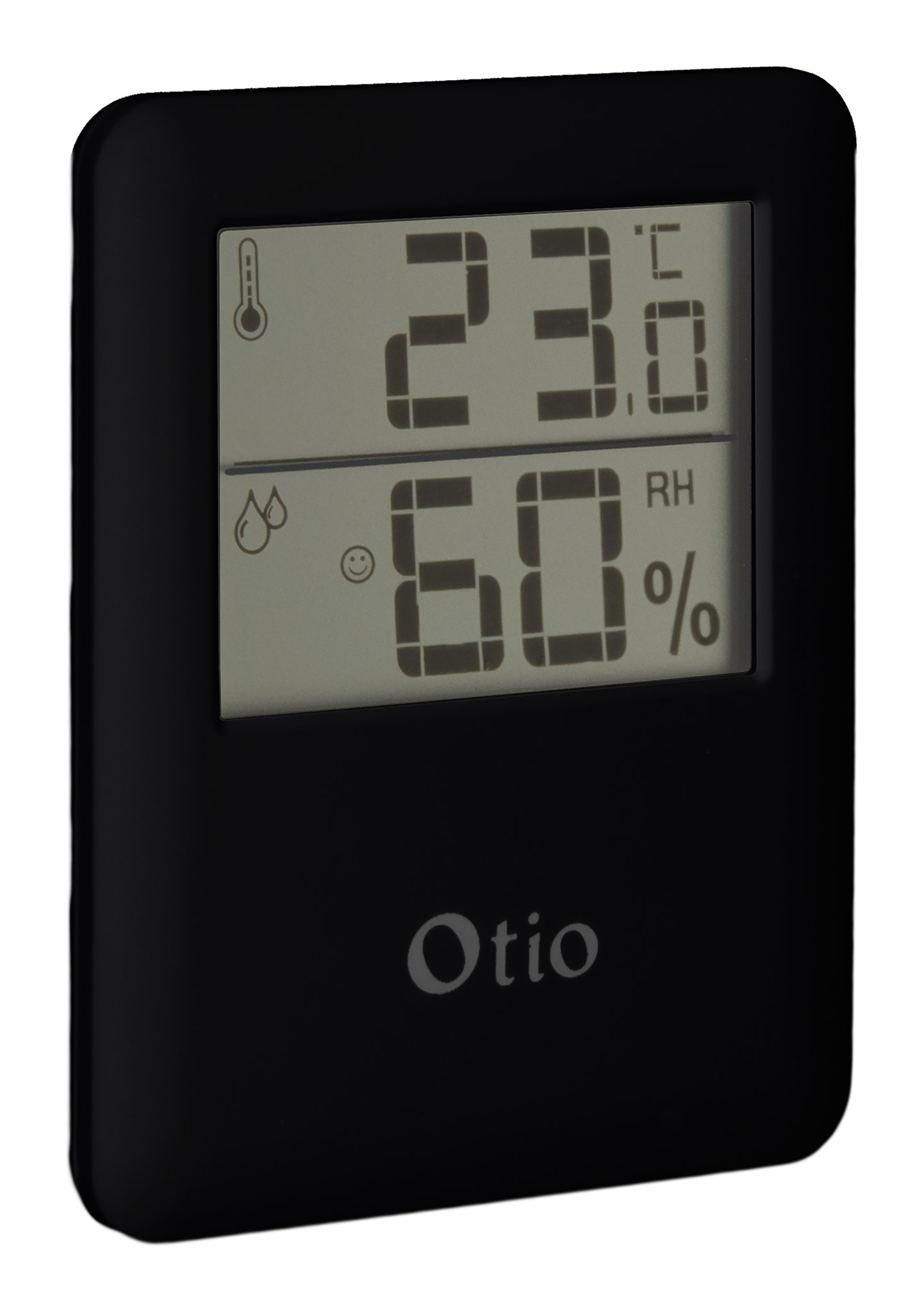 Thermomètre hygromètre digital intérieur noir - Otio au meilleur prix