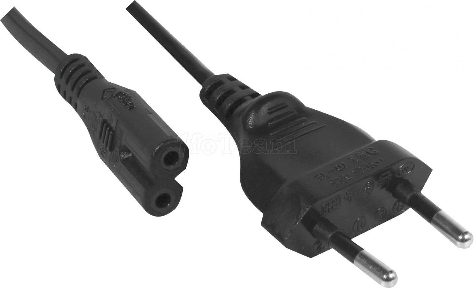 Cable d'Alimentation Bipolaire 3m (Noir) au meilleur prix