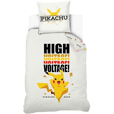 Pokémon - Parure de Lit Enfant Coton Pikachu High Voltage - Housse de  Couette 140x200 Taie d'Oreiller 63x63 cm au meilleur prix