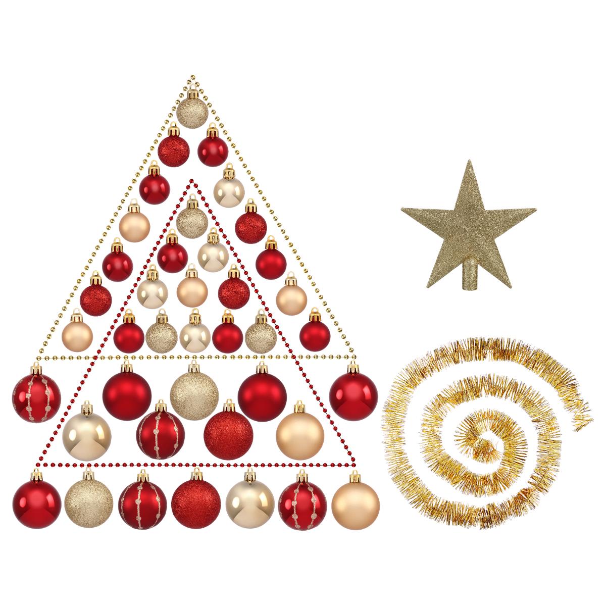 Sapin De Boule Ensemble De 49 Pièces Boule Sapin De Noel 3 Cm