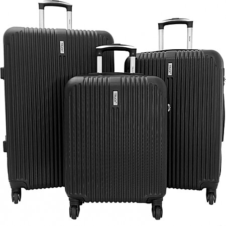Valise 4 roues à disque Voyage 3PCS ensemble ABS Valise bagage