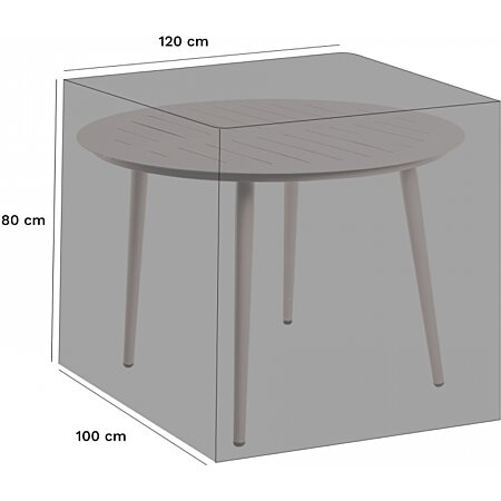 Housse de table de jardin ronde - D.200 x H.80 cm - Polyester