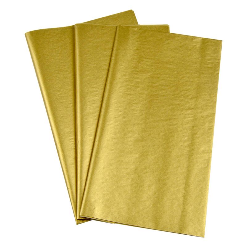100 feuilles de papier de soie doré papier cadeau en vrac, taille : 19,7 x  13,8 pouces, 10 feuilles de 120 pièces merci autocollant or 