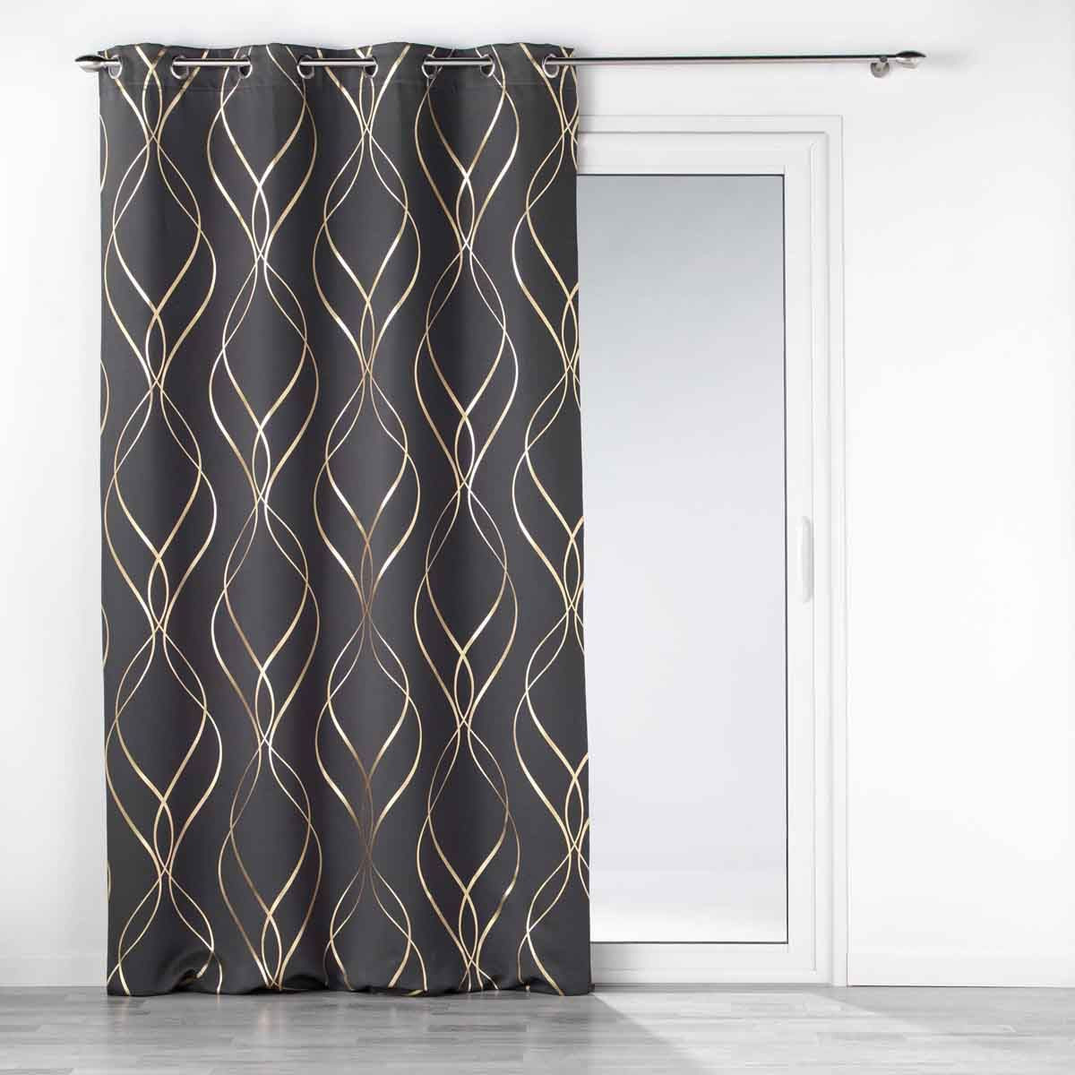 Lot De 2 Rideaux Thermiques Gris Anthracite 135x240 Cm - Isolation Et Occultation Max