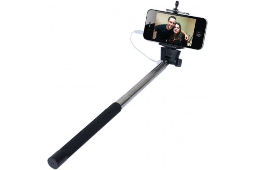 Perche télescopique noire pour Selfie Smartphone iPhone Note Galaxy