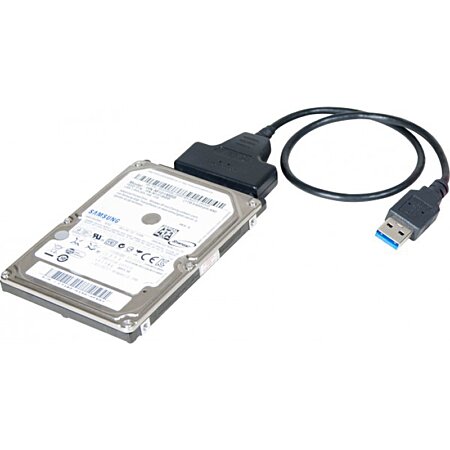 Adaptateur USB 2.0 SATA 7 + 15 broches pour disque dur interne HDD