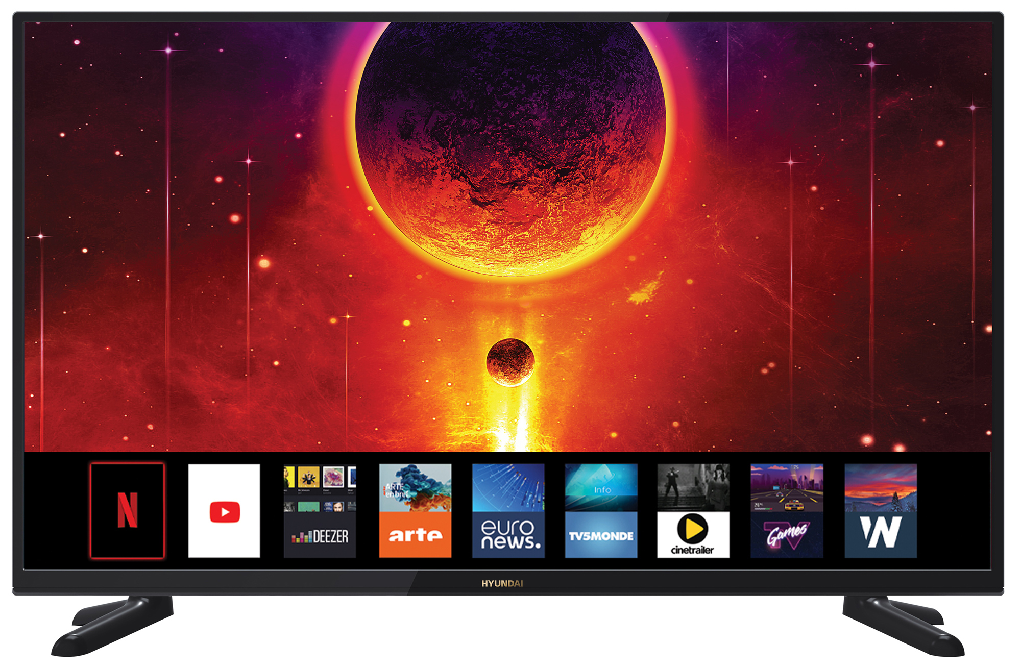 Hyundai - TV SMART 42 Full HD LED 106 cm Netflix YouTube PrimeVideo