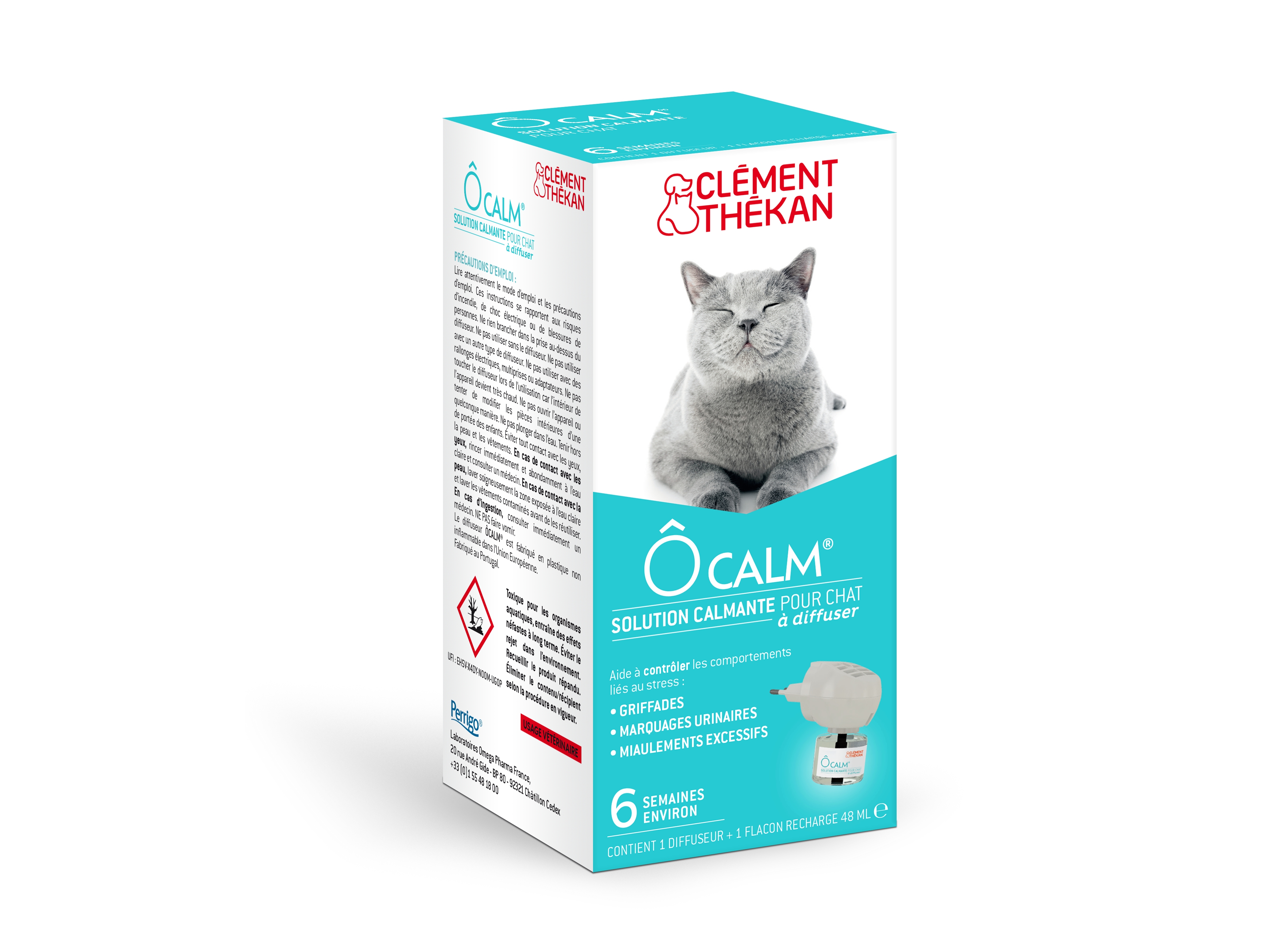 O'CALM Phéromone Chat KIT Diffuseur + Recharge 48 ml en pharmacie bio
