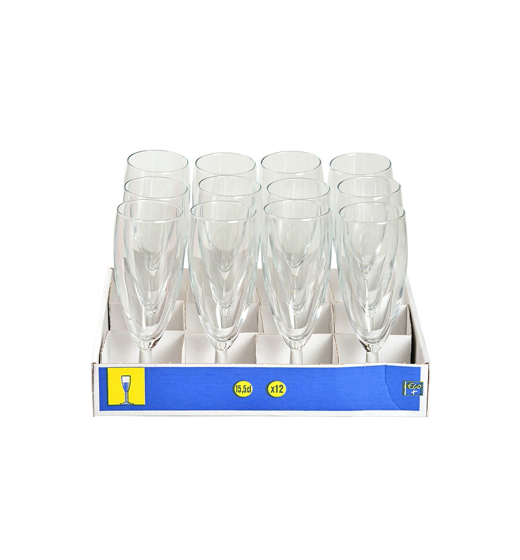 Lot De 12 Flûtes À Champagne En Plastique Incassables - 170 Ml