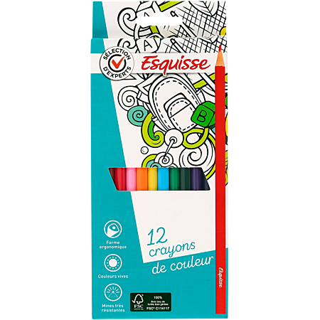 Crayon de couleur - Rainbow - Lot de 12 - Multicolore - Pour enfants et Crayon de couleur - Rainbow - Lot de 12 - Multicolore - Pour enfants et