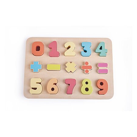 Puzzle Enfant En Bois Woomax Formes Numéros + 3 Ans (6 Unités) à