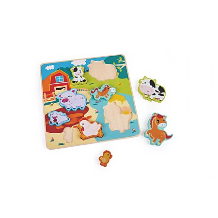 0€01 sur Puzzle K1223 de animal pour enfant en bois 12 pieces -  Multicolore - Puzzle - Achat & prix