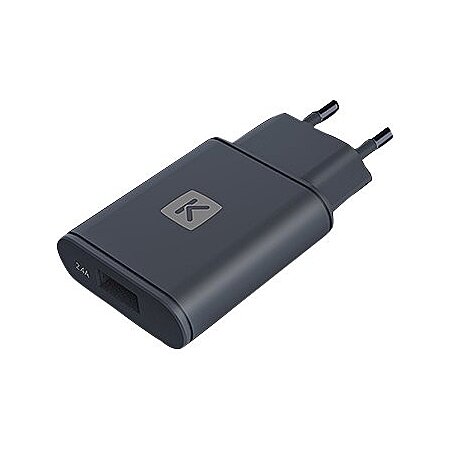 Chargeur mural noir 1 USB 2.4A + câble USB/USB C - Sélection d