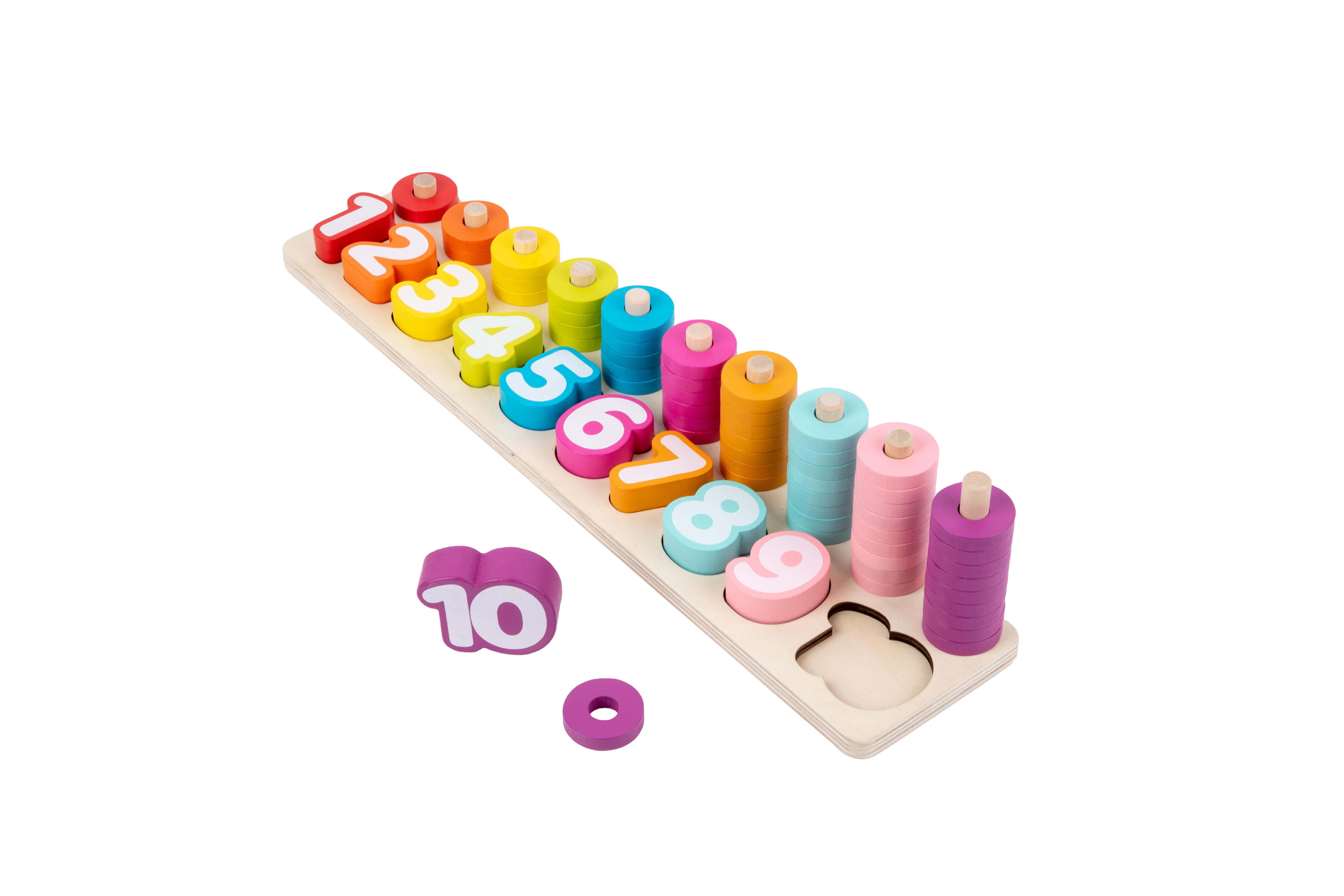 Headu – Je Compte Avec Les Chiffres En Relief – Montessori 2-6 Ans – Puzzles Tactiles + 45 Animaux – Fabriqué En Italie – Cadeau éducatif