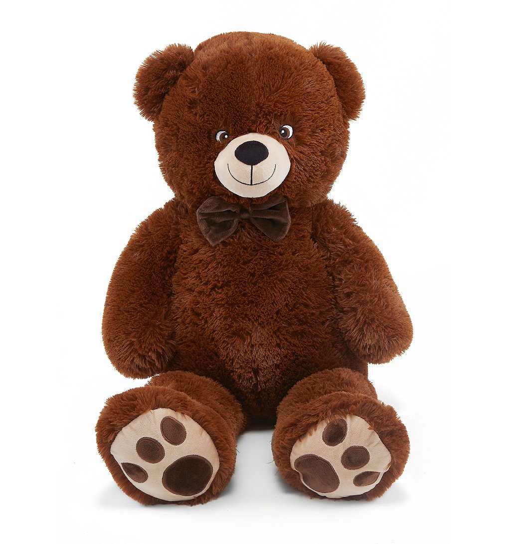 KIDWAY Ours 100cm brun Peluche géante mois et au
