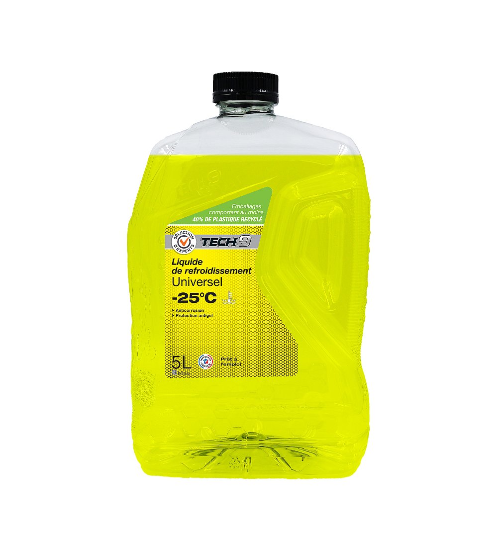 LIQUIDE DE REFROIDISSEMENT 5L -25C UNIVERSEL TECH9 au meilleur prix | E .Leclerc