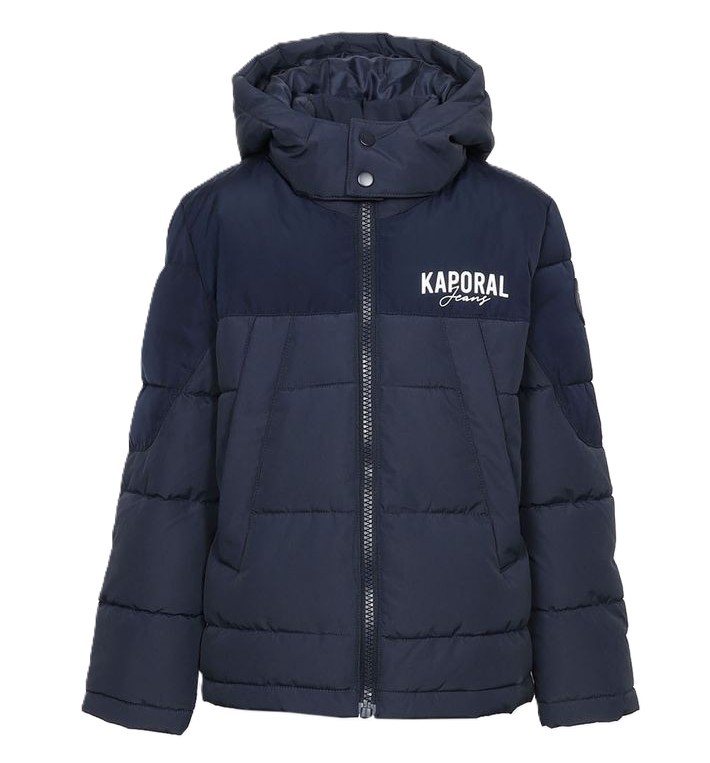 Blouson Kaporal Pour Garçon - Milio Bleu, 100% Polyester, Capuche Intégrée, Coupe Droite - Veste Sportwear Légère - 9