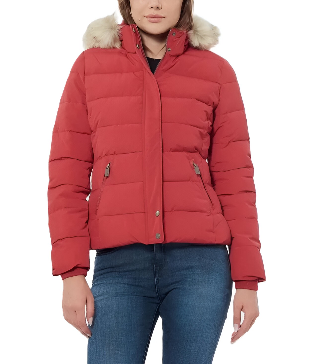 KAPORAL Doudoune à capuche rouge