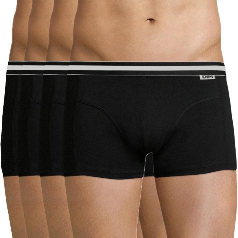 DIM Lot de Boxers Homme Coton ECODIM4 Noir au meilleur prix E