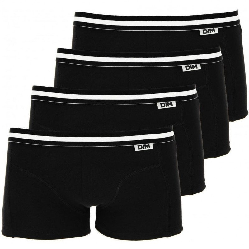 DIM Lot de Boxers Homme Coton ECODIM4 Noir au meilleur prix