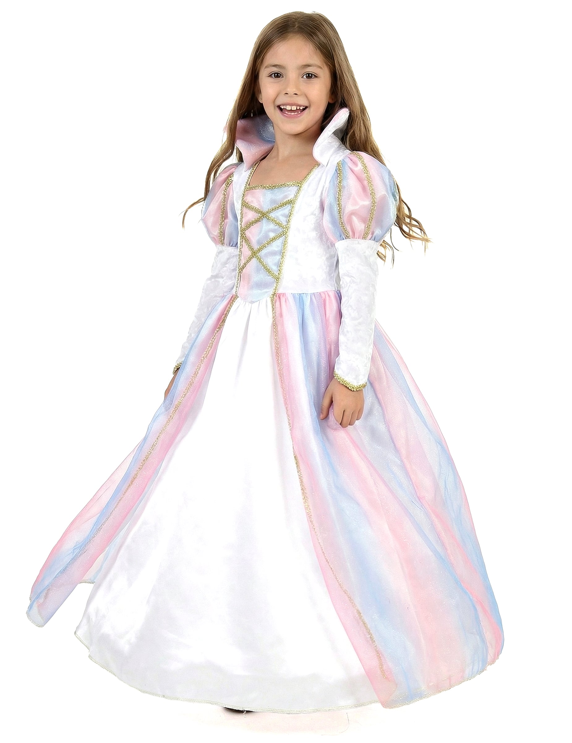 Jadeo Prinzessinnen-Kostüm Für Mädchen 4-6 Jahre – Rosa Kleid Mit Krone – Für Karneval, Fasching, Geburtstag