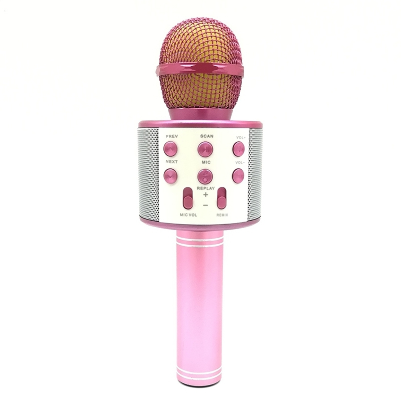 Microphone Bluetooth Haut Parleur Intégré Micro Karaoké Live Ios Android Or  Rose Yoni à Prix Carrefour