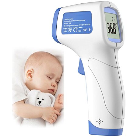 Infrarouge numérique LCD bébé thermomètre à haute température d'alarme  d'alarme à haute température oreille