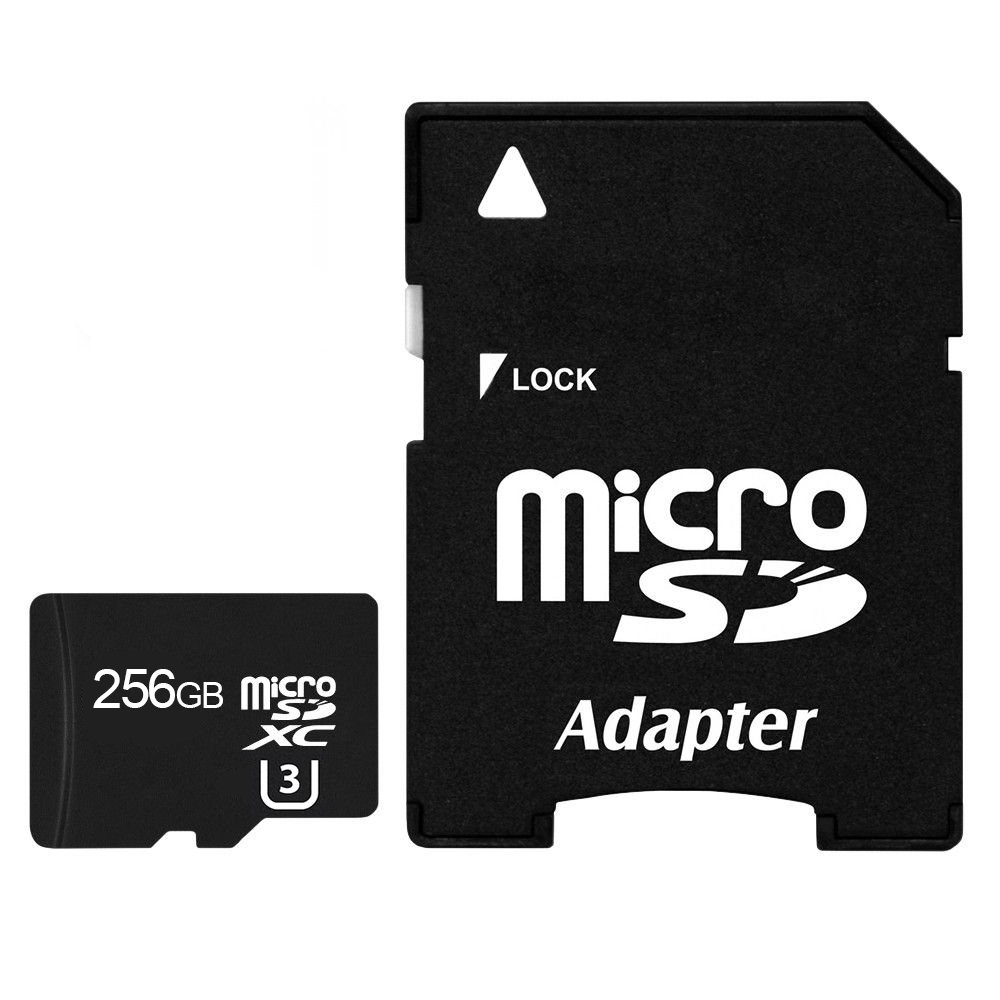 Cool Carte Mémoire Micro SD 256 Go Classe 10 + Adaptateur