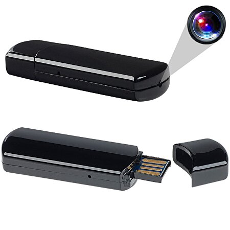Clé USB Caméra Espion Mini Caméra Appareil Photo Vidéo HD Micro SD Noir + SD  32Go YONIS au meilleur prix