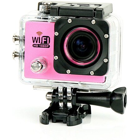 Camera Embarquée Sports Wi-Fi LCD Caisson Étanche Waterproof 12 Mp Full HD  Rose + SD 8Go YONIS au meilleur prix