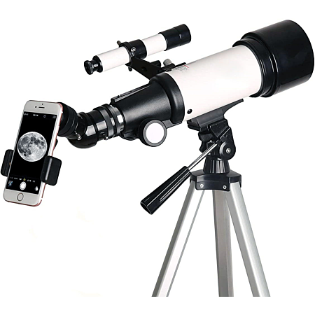 Télescope Astronomique Topenix 70/300mm – Réfracteur Débutant Avec Trépied, Adaptateur Téléphone Et 3 Oculaires (6/12/20mm Télescope Astronomique Topenix 70/300mm – Réfracteur Débutant Avec Trépied, Adaptateur Téléphone Et 3 Oculaires (6/12/20mm